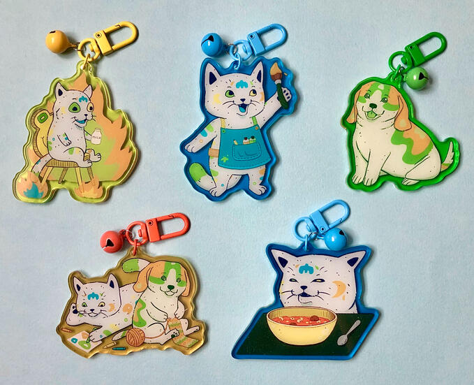 Original: Wobble Paw Pals Keychains