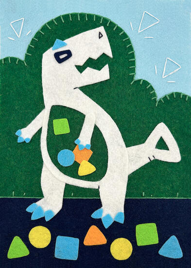 Original: Pop'em Dino (Felt)