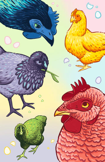 Original: Rainbow Chickens (Digital)
