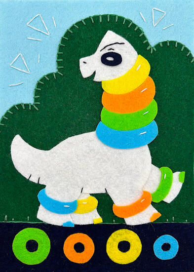 Original: Felt Stack&#39;em Dino