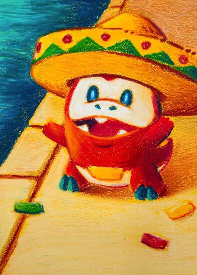 Pokemon: Fuecoco (Crayon)