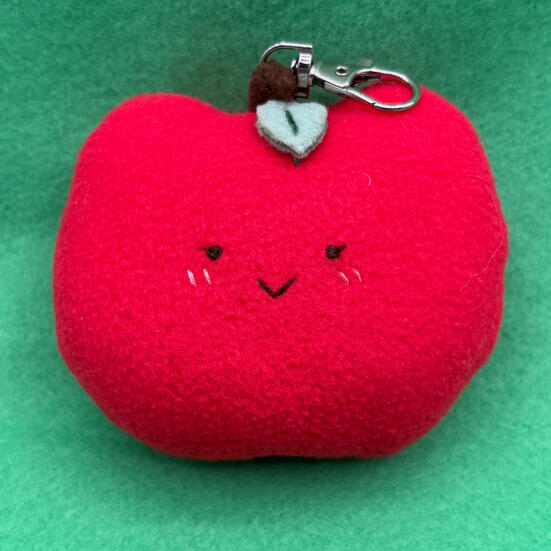 Original: Handmade Plush Apple Keychains
